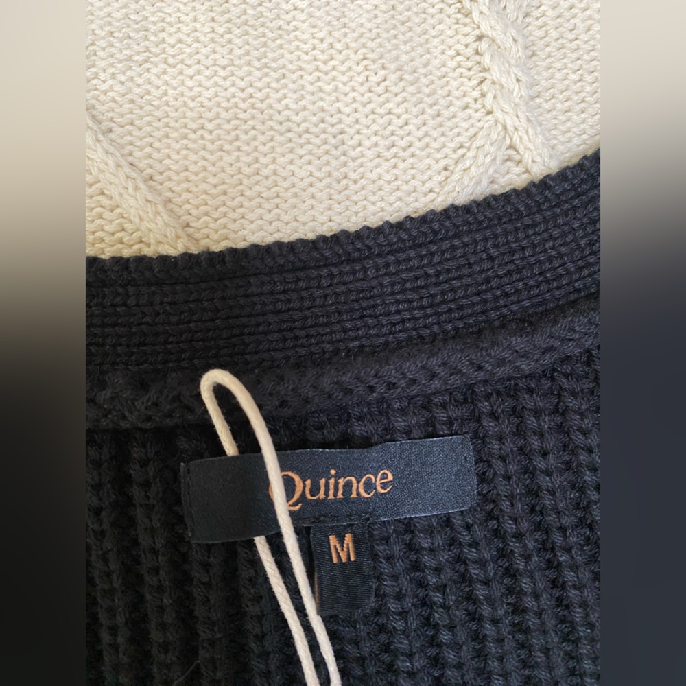 Quince Black Women's Cardigan Sweater - Picture 11 of 12
